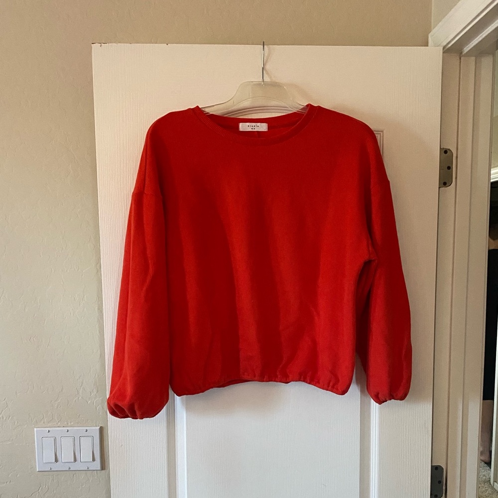 Elodie bright long sleeved red shirt